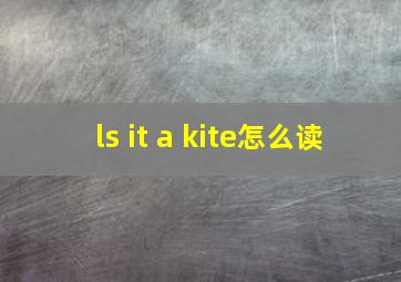 ls it a kite怎么读